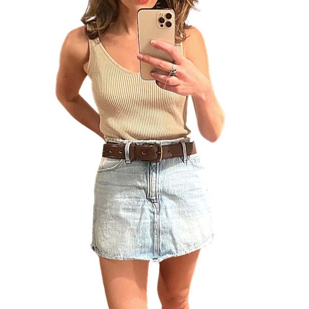 Frame denim mini skirt